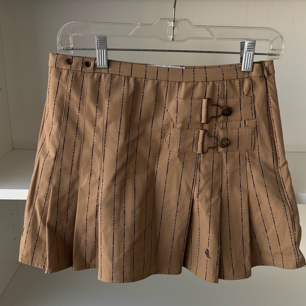 I.AM.GIA Heather Skirt in Tan Pinstripe - Picture 4 of 8